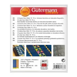 Gütermann Trådsett 702166-1 – Deco Stitch 70 70m 10 stk