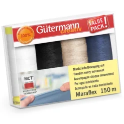 Gütermann Trådsett Maraflex 150m 4stk – Col1