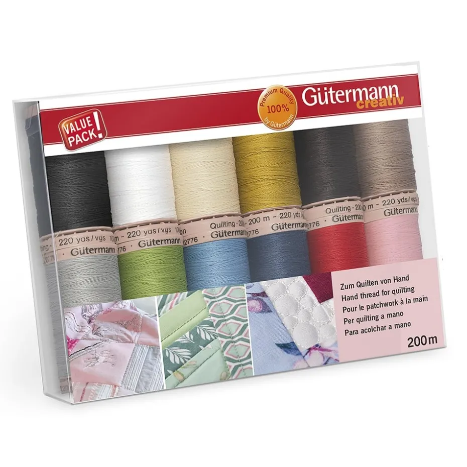 Gütermann Trådsett 731191 – Quilting 200m 12 stk