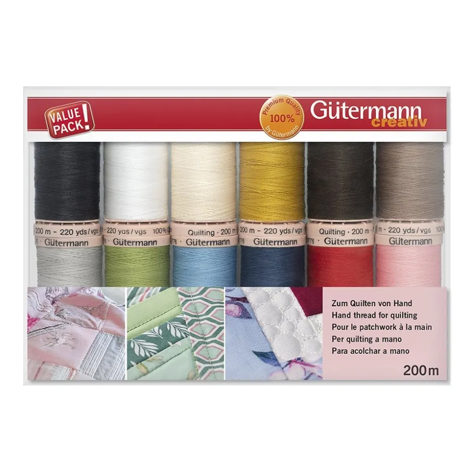 Gütermann Trådsett 731191 – Quilting 200m 12 stk