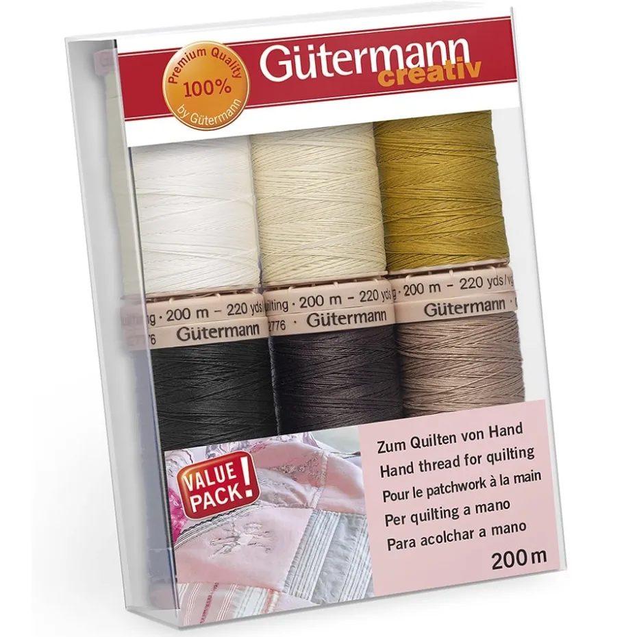Gütermann Trådsett 731190-1 – Quilting 200 m 6 stk