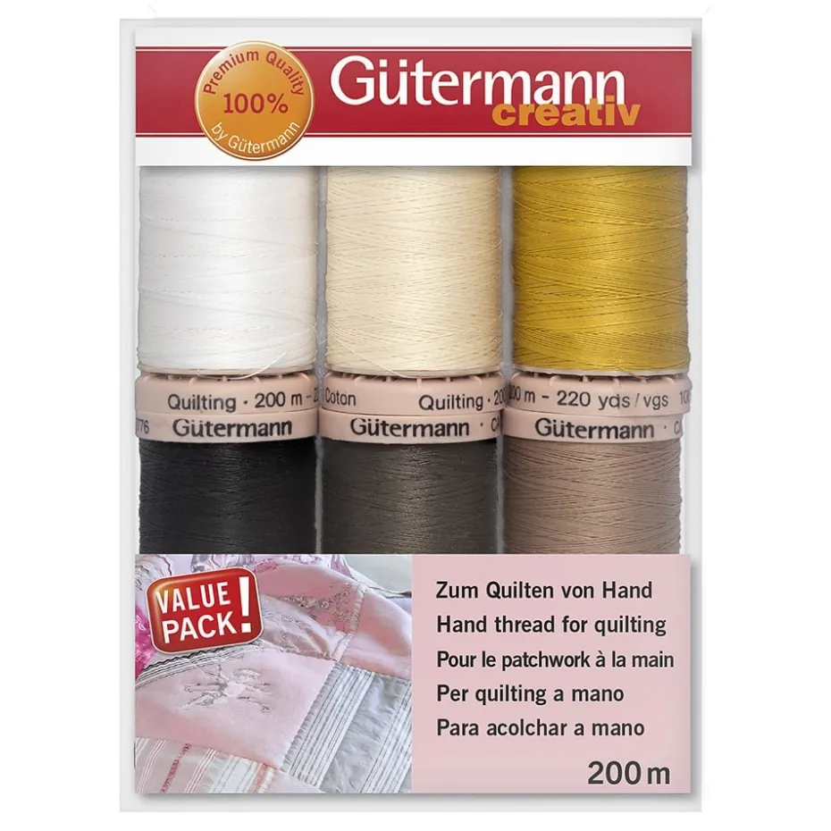 Gütermann Trådsett 731190-1 – Quilting 200 m 6 stk