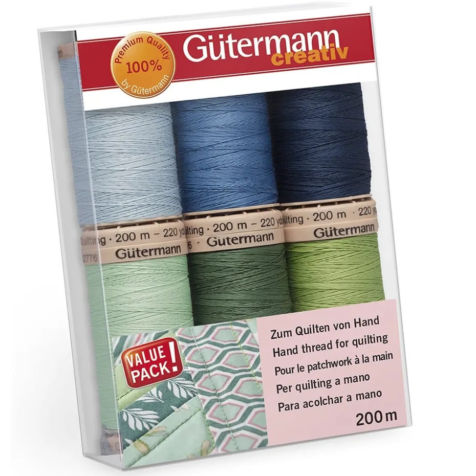 Gütermann Trådsett 731190-2 – Quilting 200 m 6 stk