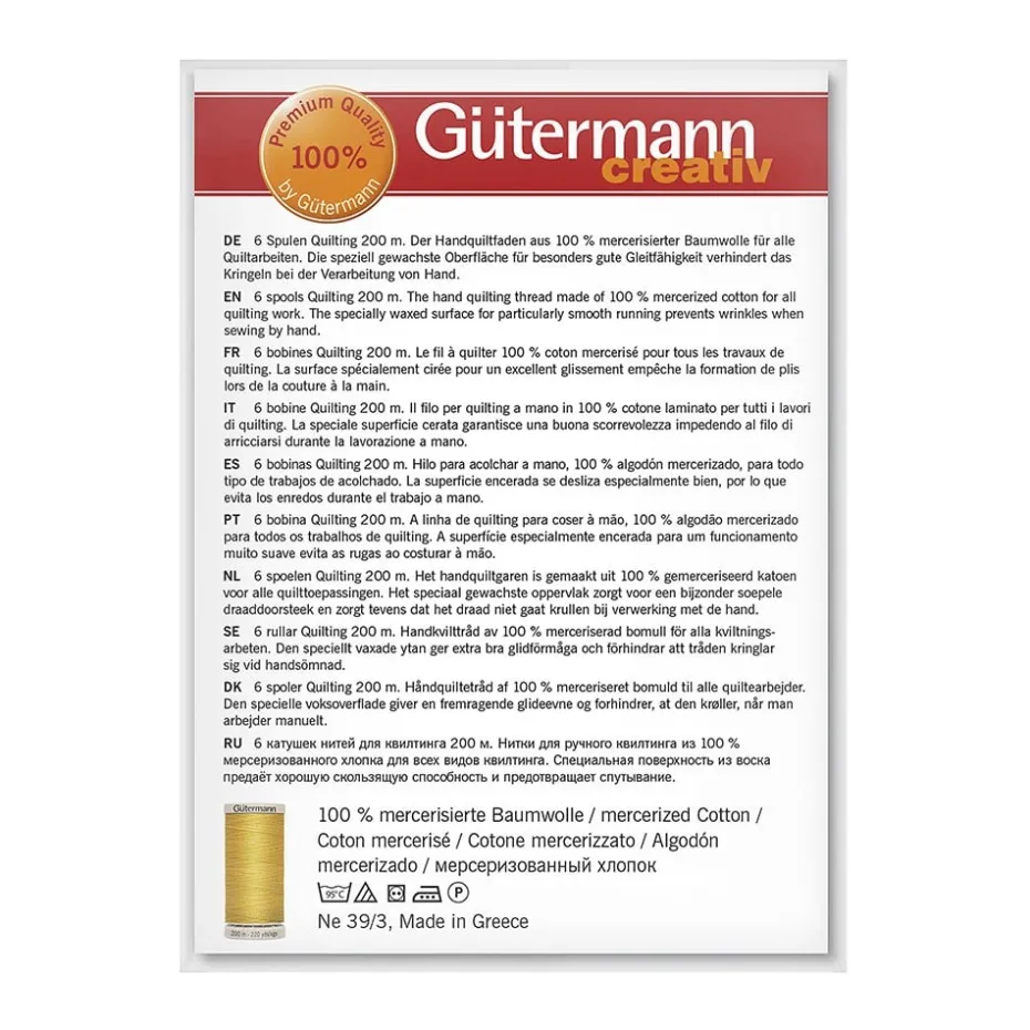 Gütermann Trådsett 731190-2 – Quilting 200 m 6 stk