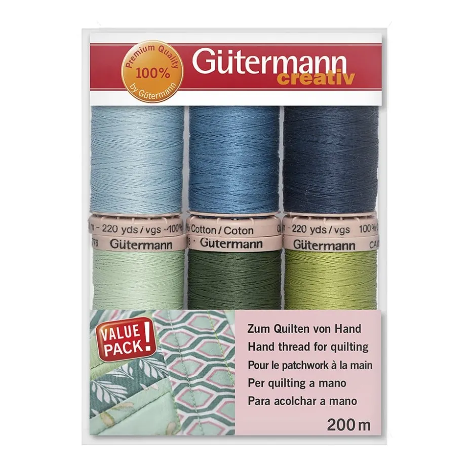 Gütermann Trådsett 731190-2 – Quilting 200 m 6 stk
