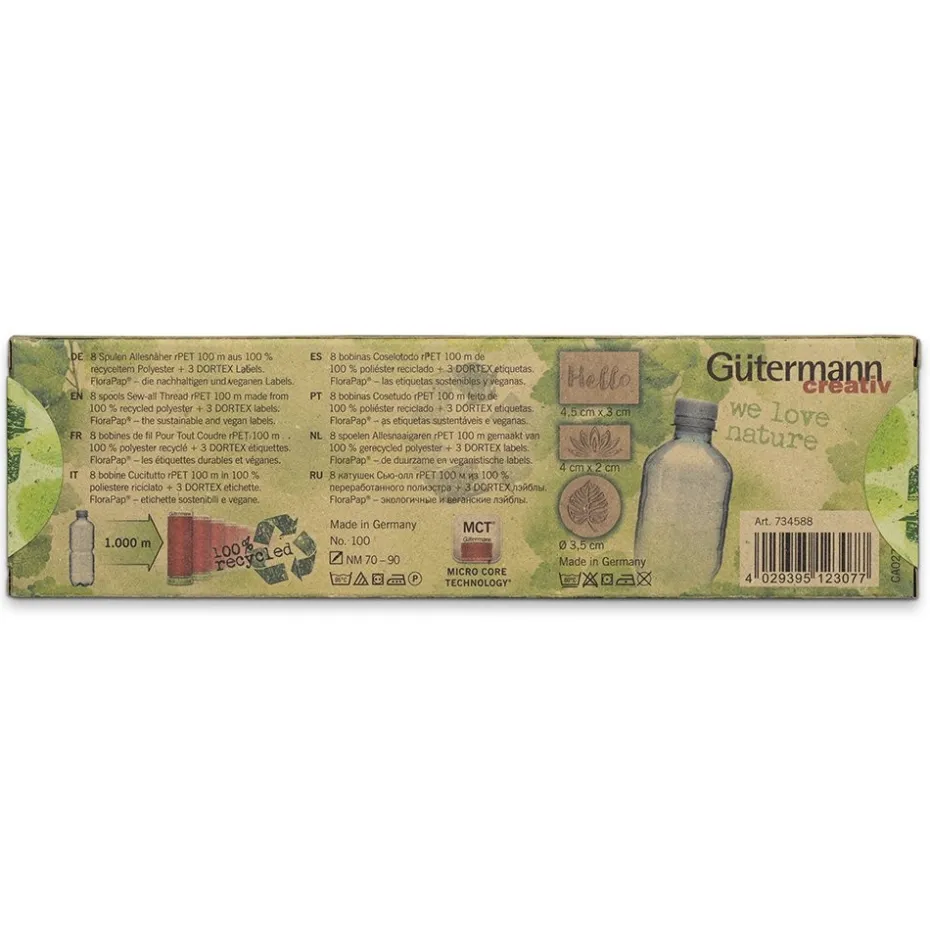 Gütermann Trådsett 734588 – rPet med Dortex FloraPap labels