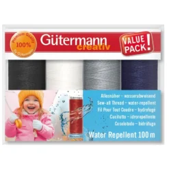 Gütermann Trådsett 734027-3 – Sew-all Water repellent 100mx4