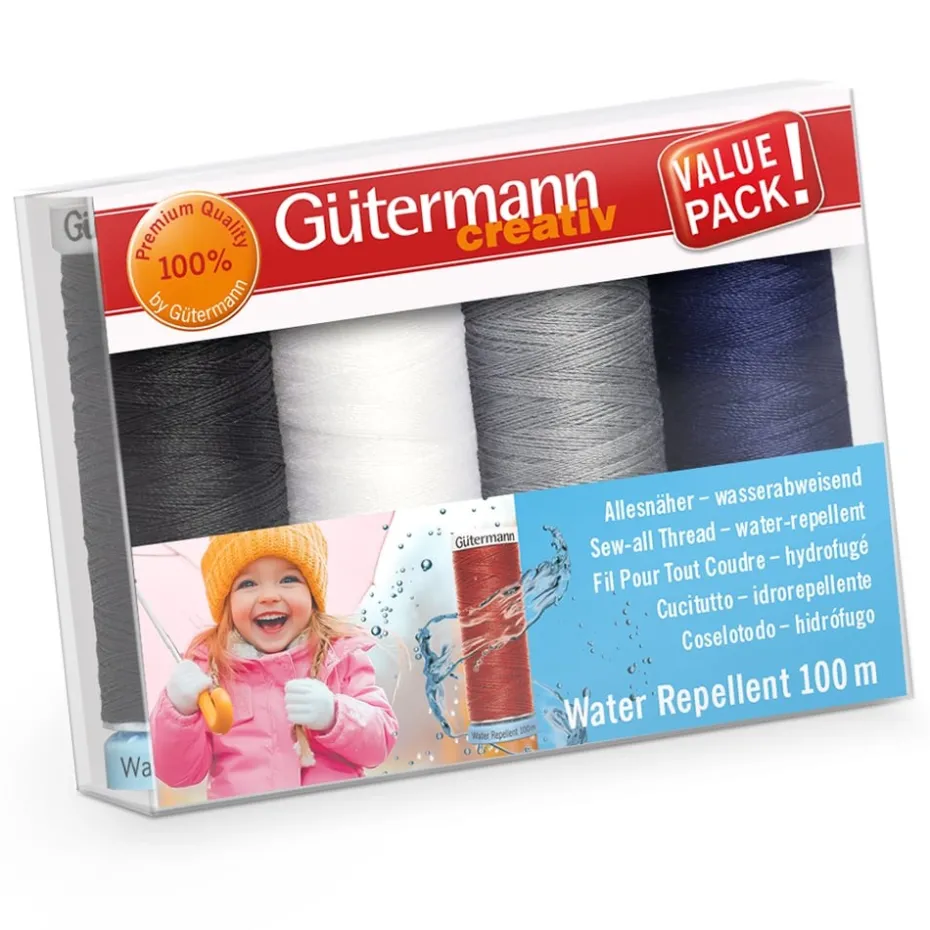 Gütermann Trådsett 734027-3 – Sew-all Water repellent 100mx4