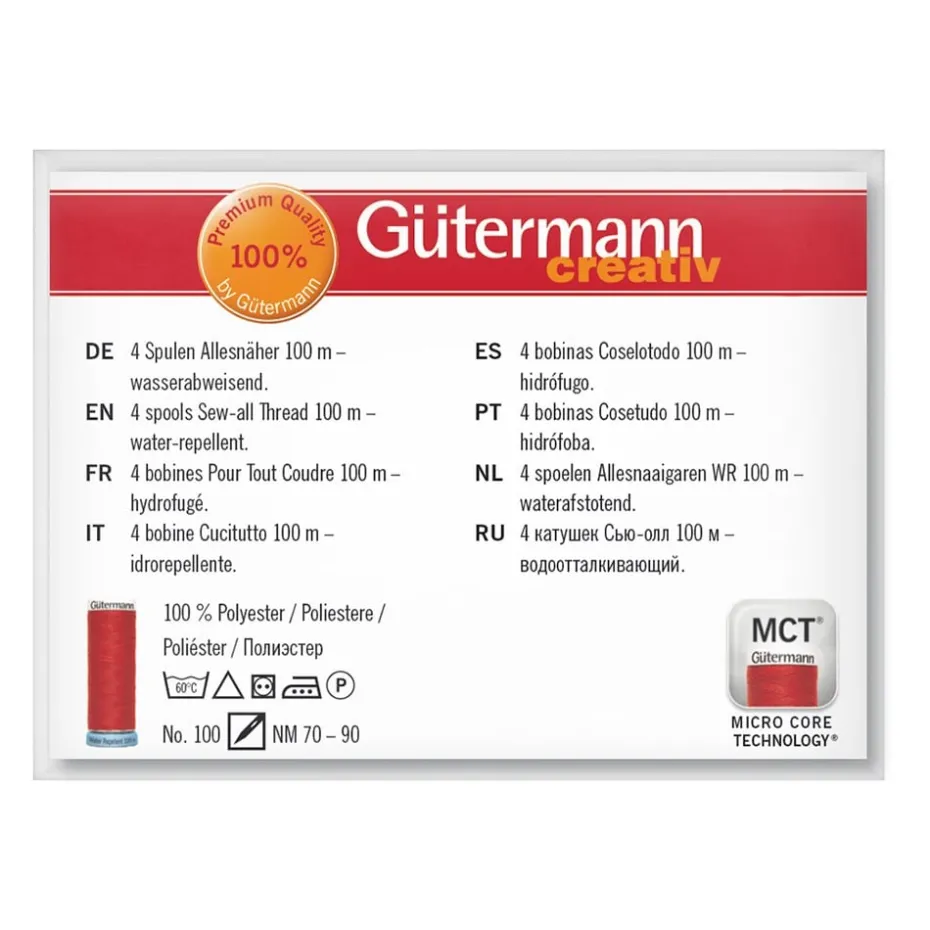 Gütermann Trådsett 734027-3 – Sew-all Water repellent 100mx4