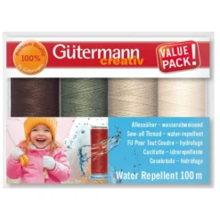 Gütermann Trådsett 734027-2 – Sew-all Water repellent 100mx4