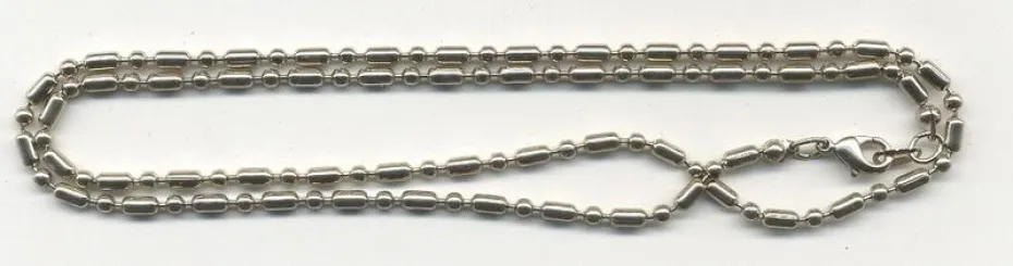 Halslenke 2,4mmx50cm sølvfarget