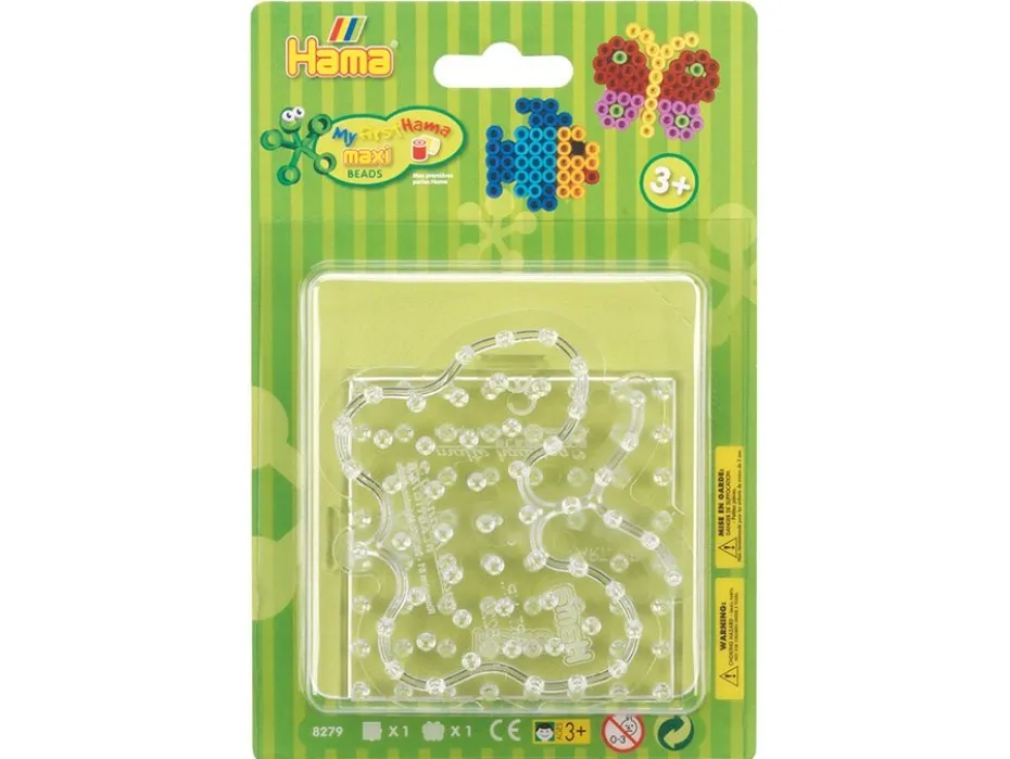 Hama Maxi Piggplate Blister – Sommerfugl og firkant
