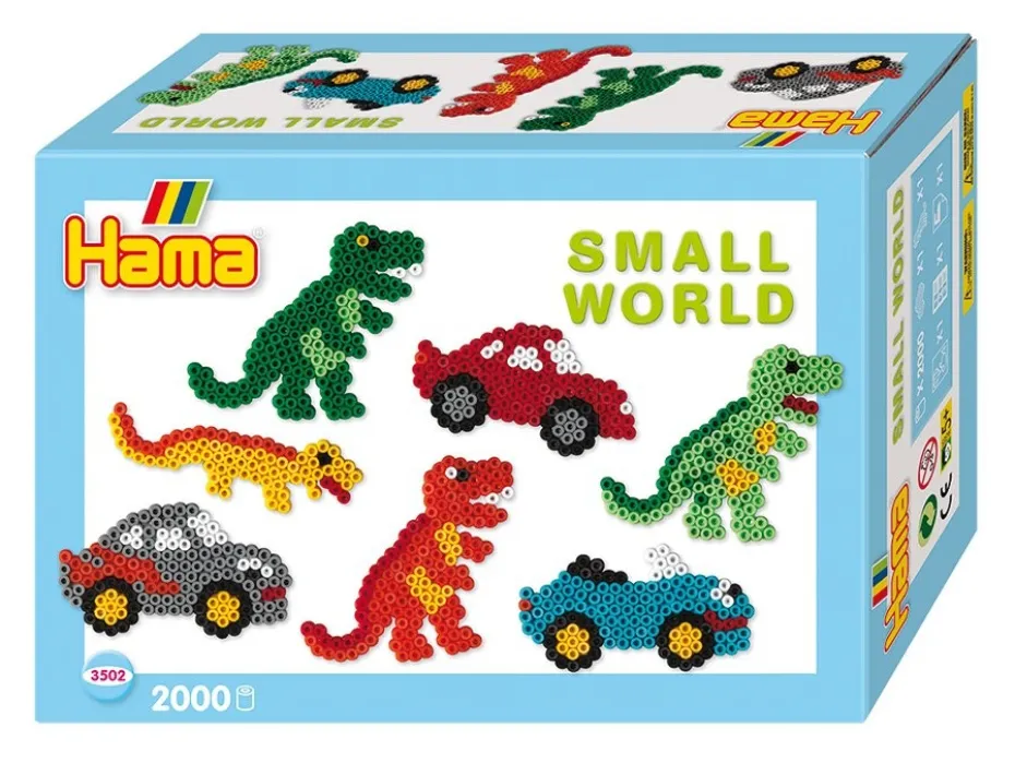 Hama Midi Gaveeske – Small World – Dinosaur og bil