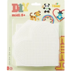 Hama Midi Piggplater Blister – Rund,hjerte,firkant,sekskant