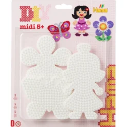 Hama Midi Piggplater Blister – Sommerfugl, blomst og dukke