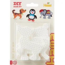 Hama Midi Piggplater Blister – Elefant, pingvin og hund
