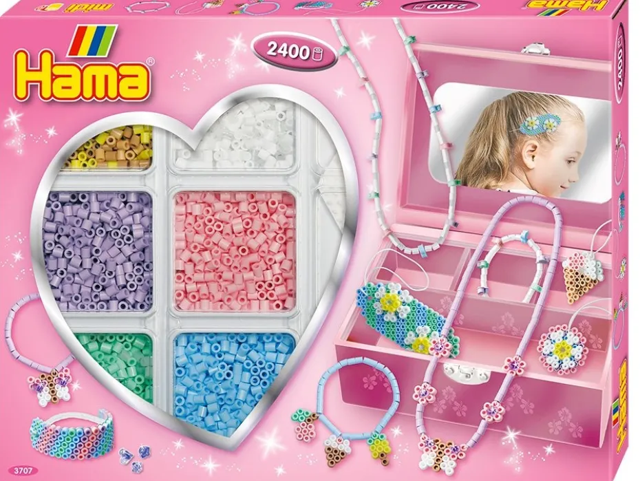Hama Midi Sett – Aktivitetsboks – Smykkesett Rosa hjerte