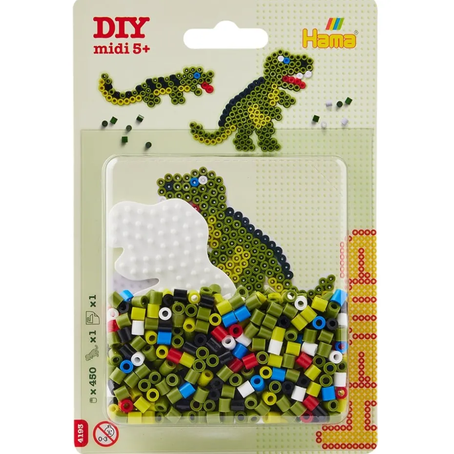 Hama Midi Sett – Liten blister – Dinosaur