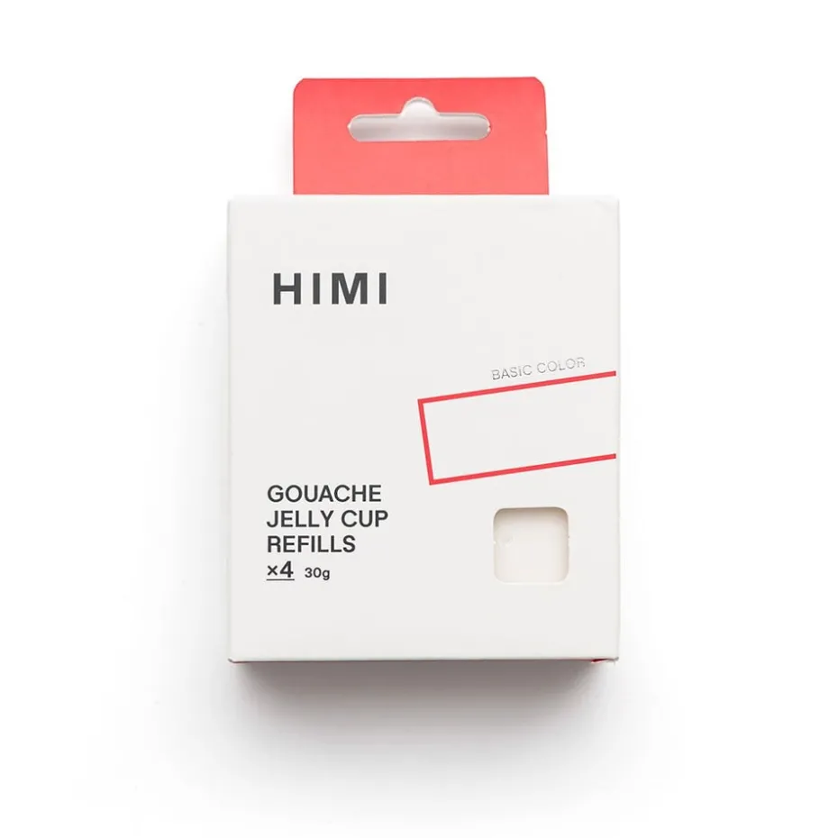 HIMI Jelly Cup Gouache Refill 4stk – Titanium White