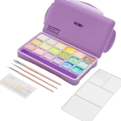 HIMI Jelly Cup Gouache Sett 18stk Pastell +3 pensler – Lilla