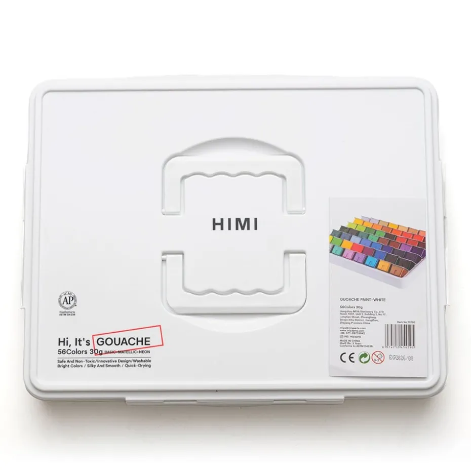 HIMI Jelly Cup Gouache Sett 56stk – Hvit