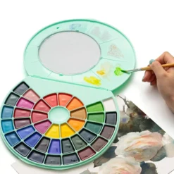 HIMI Semi-Moist Watercolour Akvarell Sett – 38stk + pensel
