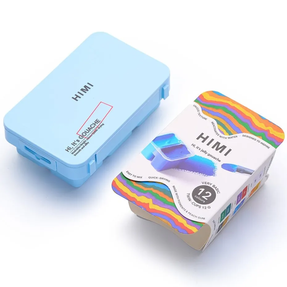 HIMI Twin Cup Gouache Sett Ice Blue 12stk – Basic