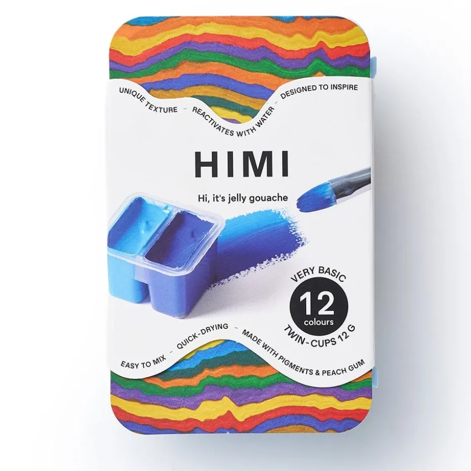 HIMI Twin Cup Gouache Sett Ice Blue 12stk – Basic