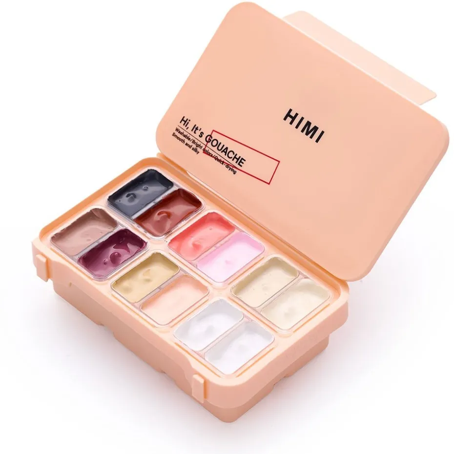 HIMI Twin Cup Gouache Sett Peach 12stk – Portrait