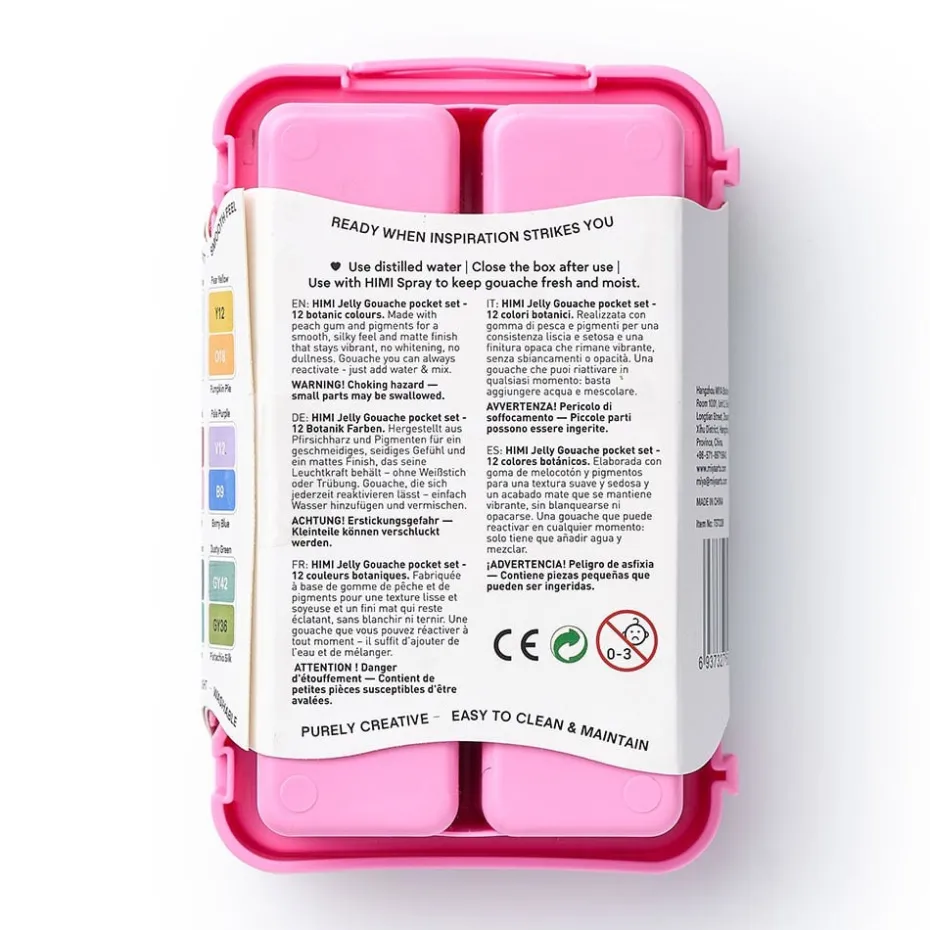 HIMI Twin Cup Gouache Sett Pink 12stk – Botanic