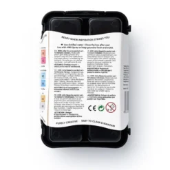 HIMI Twin Cup Gouache Sett Sort 12stk – Metallic