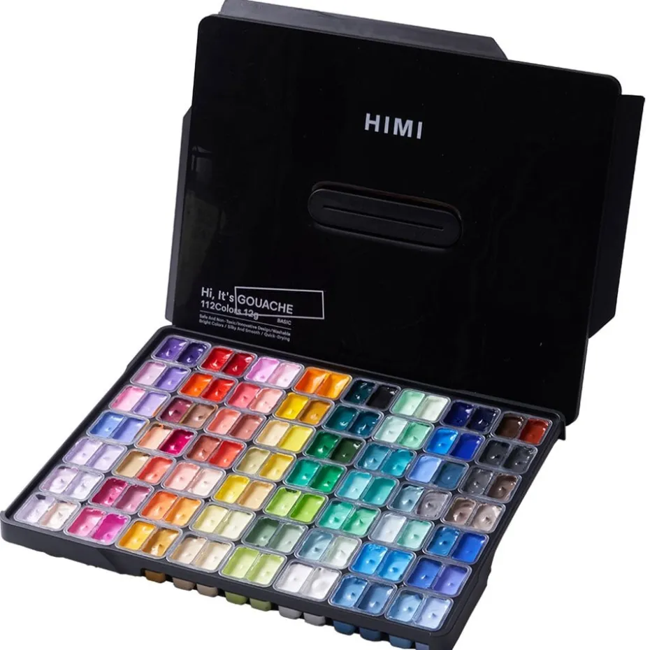 HIMI Twin Cup Gouache Sett 112stk – Sort