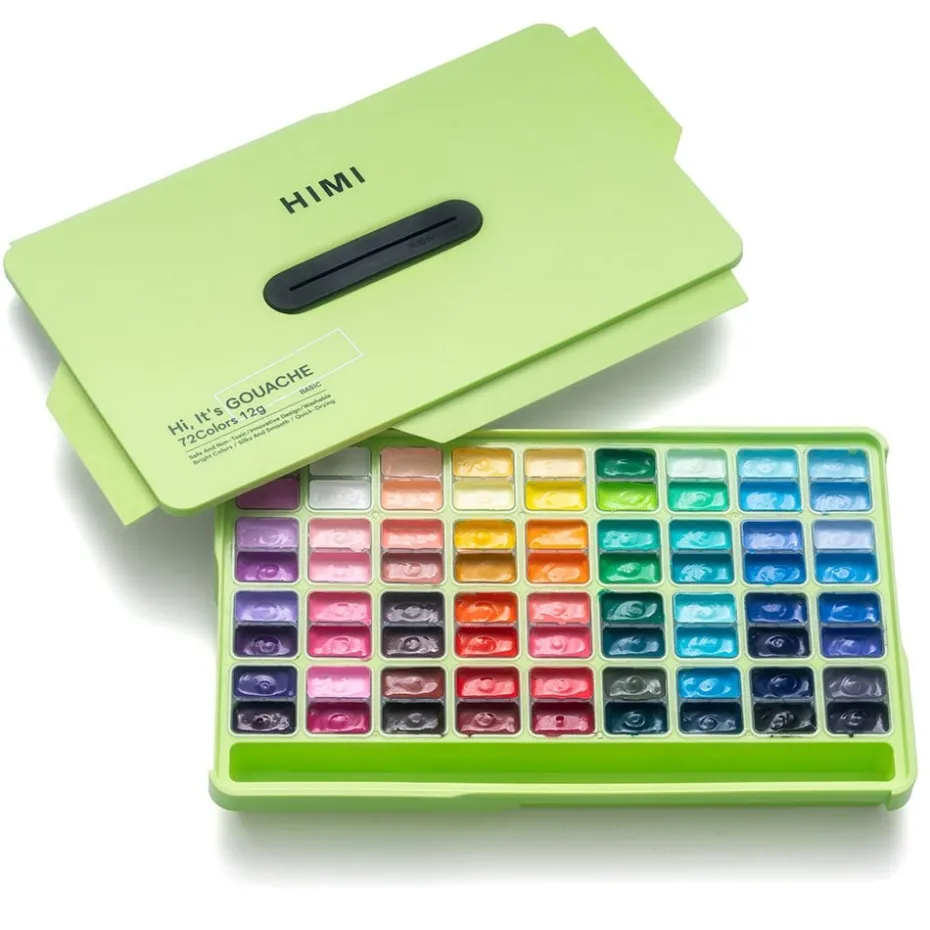 HIMI Twin Cup Gouache Sett 72stk – Grønn