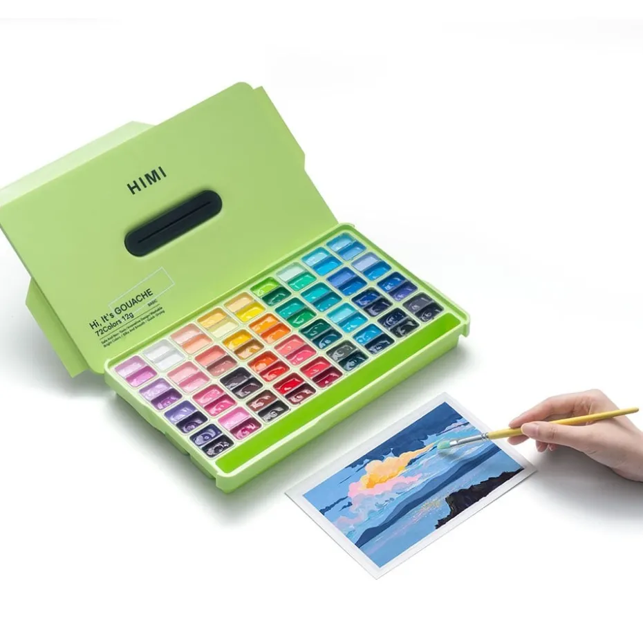 HIMI Twin Cup Gouache Sett 72stk – Grønn