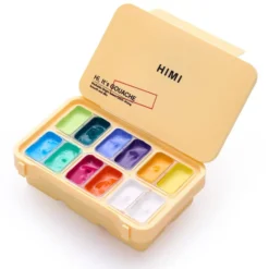 HIMI Twin Cup Gouache Sett Yellow 12stk – Vibrant