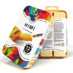 HIMI Twin Cup Gouache Sett Yellow 12stk – Vibrant