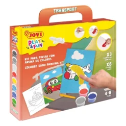 Jovi Play & Fun Sandmaling Sett 8 farger – Transport
