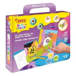 Jovi Play & Fun Sandmaling Sett 8 farger – Monsters