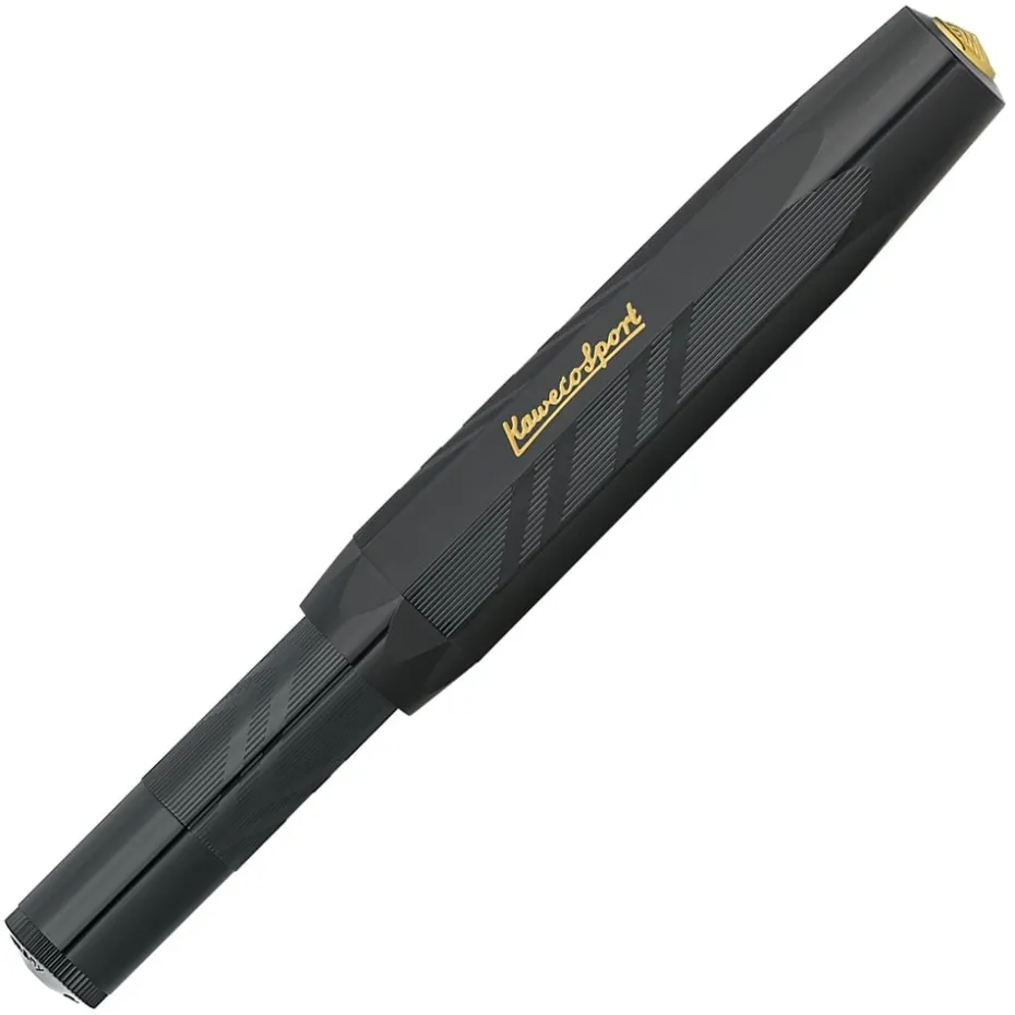 Kaweco Classic Sport Fyllepenn – F 0.7mm – Black Guilloche