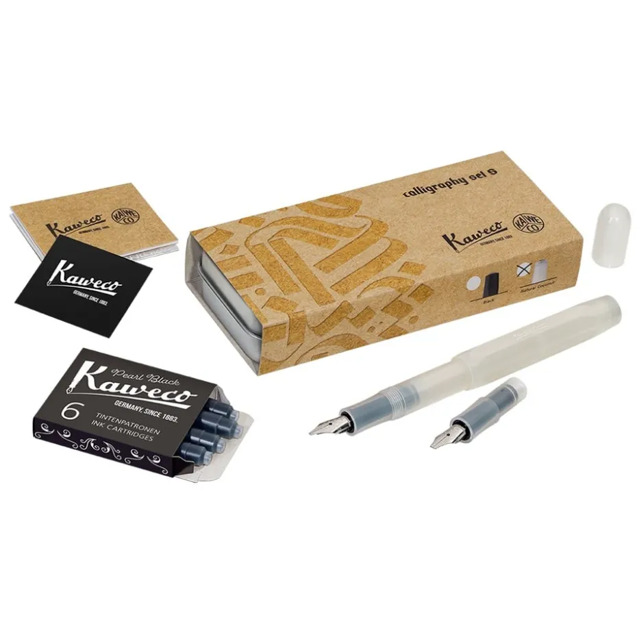 Kaweco Kalligrafi Sport Sett «S» – Natural Coconut