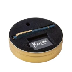 Kaweco Piston Sport Al Fyllepenn Set – F 0.7mm Navy/Gold