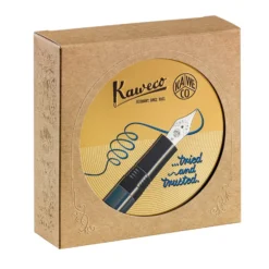 Kaweco Piston Sport Al Fyllepenn Set – F 0.7mm Navy/Gold