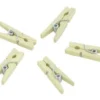 Klesklype i tre miniklype – 25mm 50stk – Offwhite/lys gul
