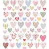 Klistremerker – Hjerter pastell m/glitter