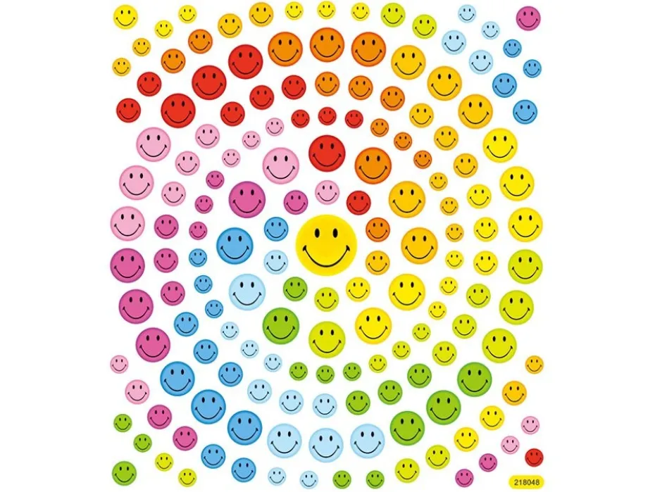 Klistremerker – Smileys #2 m/glitter