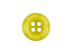 Knapp – Blomst – 4-hull 13mm – Grønn