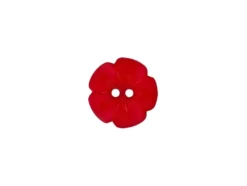 Knapp 26533 Blomst 2-hull 15mm 48 Rød