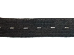 Knappehullstrikk – 25m 19mm – Sort