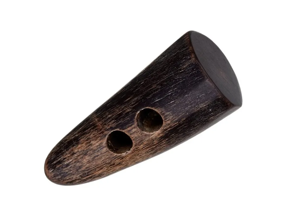 Knapp 35579 2-hull 36mm 22 Mørk brun