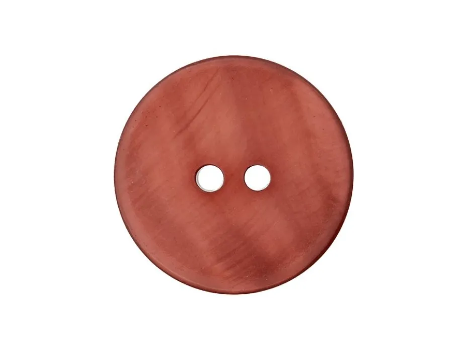 Knapp 453037 2-hull 25mm 22 Mørk brun